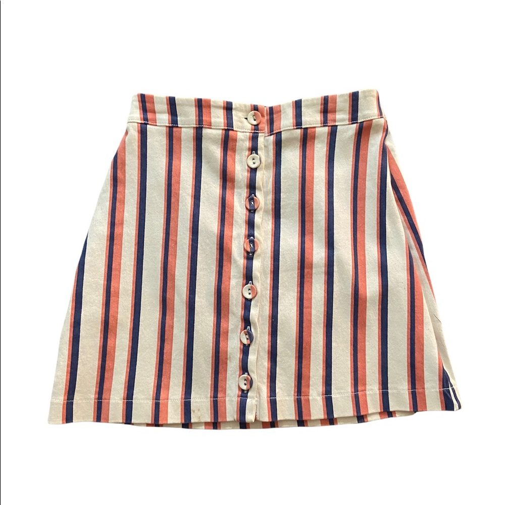 Skirt from forever 21 white with blue and pink lines